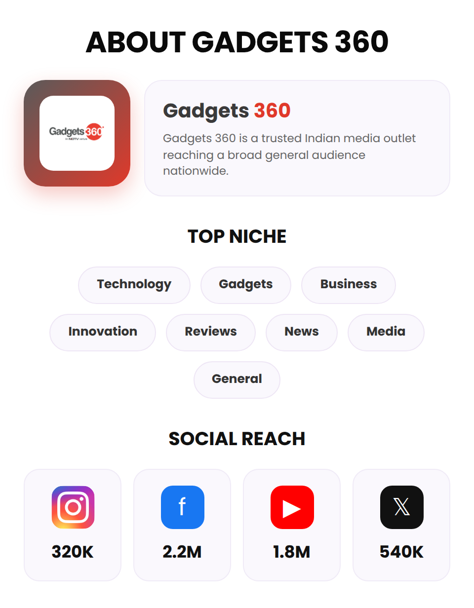 Gadgets 360 (Indian Press Release) - Image 3
